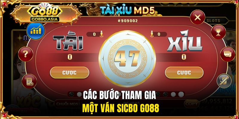 Các bước tham gia một ván sicbo tại cổng game